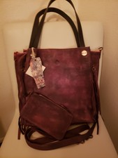 Nwt Old Trend Bag Cognac Daisy Leather Tote