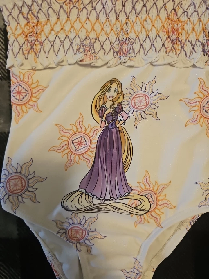 Disney Store Rapunzel 1 Pieza Traje de Baño Niños Talla 4 Nuevo con Etiquetas Princesa Foto 2 de 4