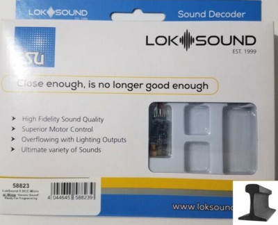 ESU 58823 ~ New 2026 ~ LokSound V5.0 Micro DCC Sound Decoder With Wires