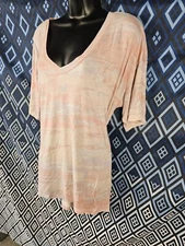 H By Halston XL Tshirt Pink Women Chest 48" Length 28"