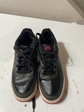 NIKE AIR FORCE 1 Size 7 Youth Black Pink Sneakers 2015 314219-016 CLEAN