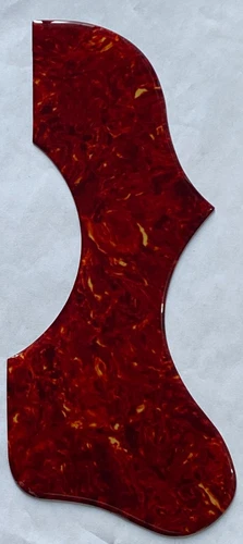 For Gibson J185 Acoustic Guitar Self-Adhesive Pickguard Crystal Red Tortoise