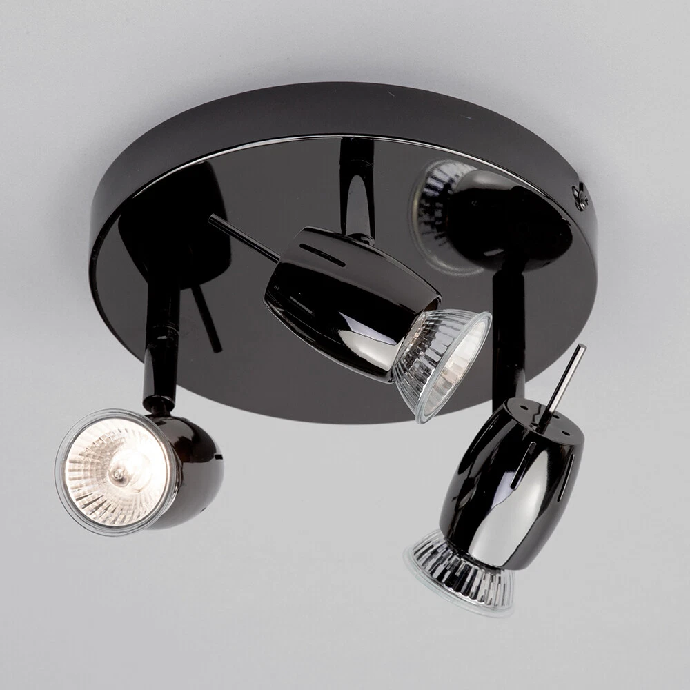 Black 3-Way Spotlight Ceiling Fixture