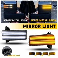 DYNAMIC LED SIDE MIRROR TURN SIGNAL LIGHT FOR 20-24 GMC SIERRA CHEVY SILVERADO J