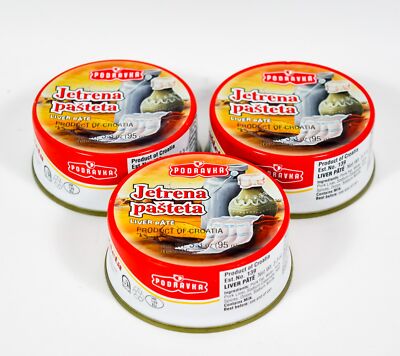 3 Pack Podravka Jetrena Pasteta Pork Liver Pate 3.3oz  (95g) 1/2027 Croatia