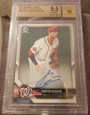 2018 Bowman Chrome Prospect Carter Kieboom Auto RC Gem Mint BGS 9.5/10 Nationals