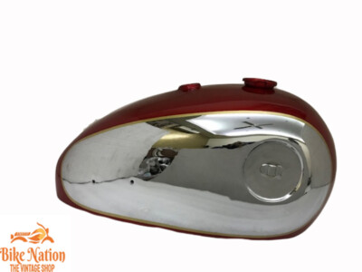 BSA A7 A10 SUPER ROCKET CHERRY PAINTED CHROME FUEL TANK +CAP |Fit For 