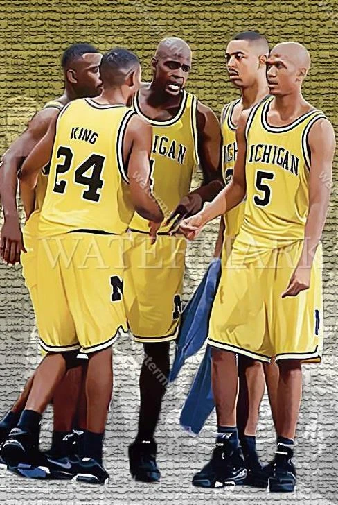 EF296 Fab Five 5 Michigan Wolverines Chris Webber 8x10 11x14 16x20 Photo