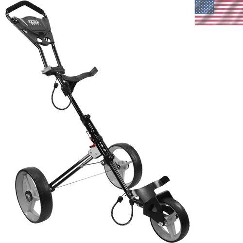 Rover II  Golf Push Cart - 3-Wheel Aluminum Design for Ultimate Stability