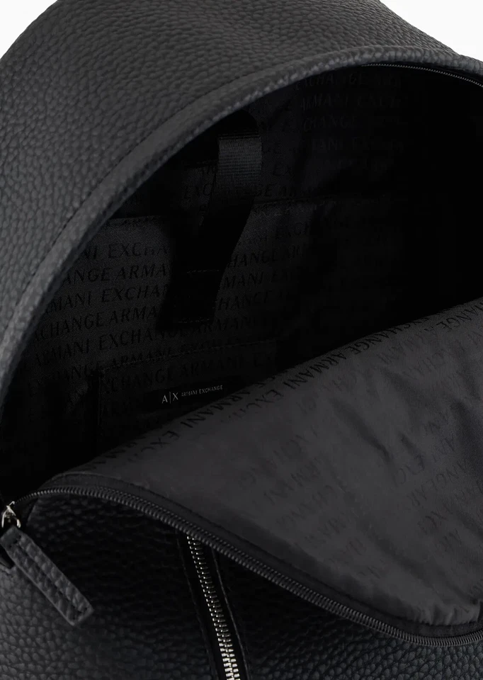 Mochila para hombre Armani Exchange logotipo con cremallera 952631 CC828 00020 negra Foto 4 de 4