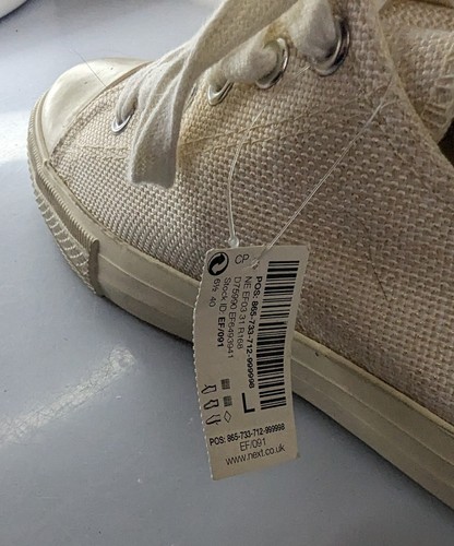 Next Women's Trainers Beige Size UK 6.5 Sneaker 40 EU New - Picture 4 of 10