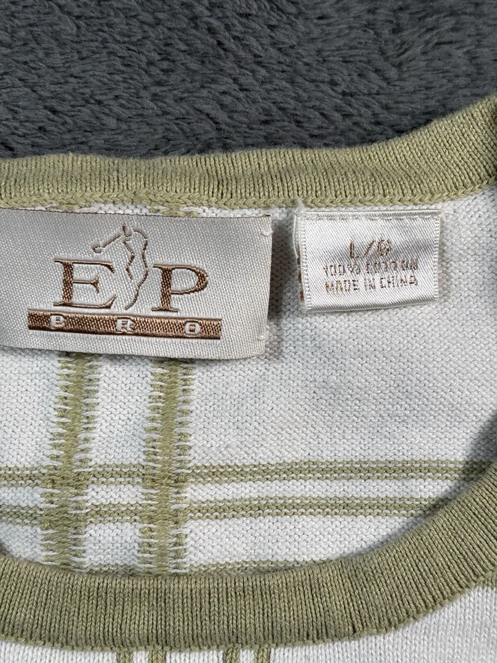 VINTAGE Golf Sweater Vest Womens Large Tight-Knit Old Plaid Money Preppy EP Pro - Image 4 of 4