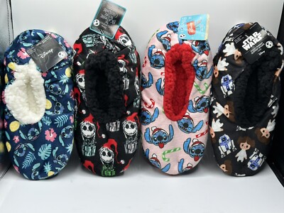 NEW Disney Fuzzy Babba Slipper Socks MULTIPLE STYLE AVAILABLE | eBay