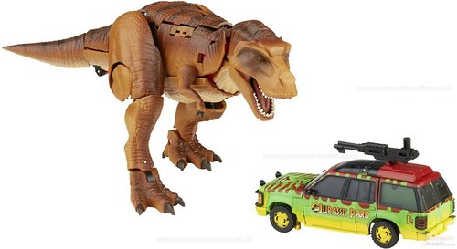 Jurassic Park Transformers Mash-Up Tyrannocon Rex and JP93 set by Hasbro - Picture 4 of 12