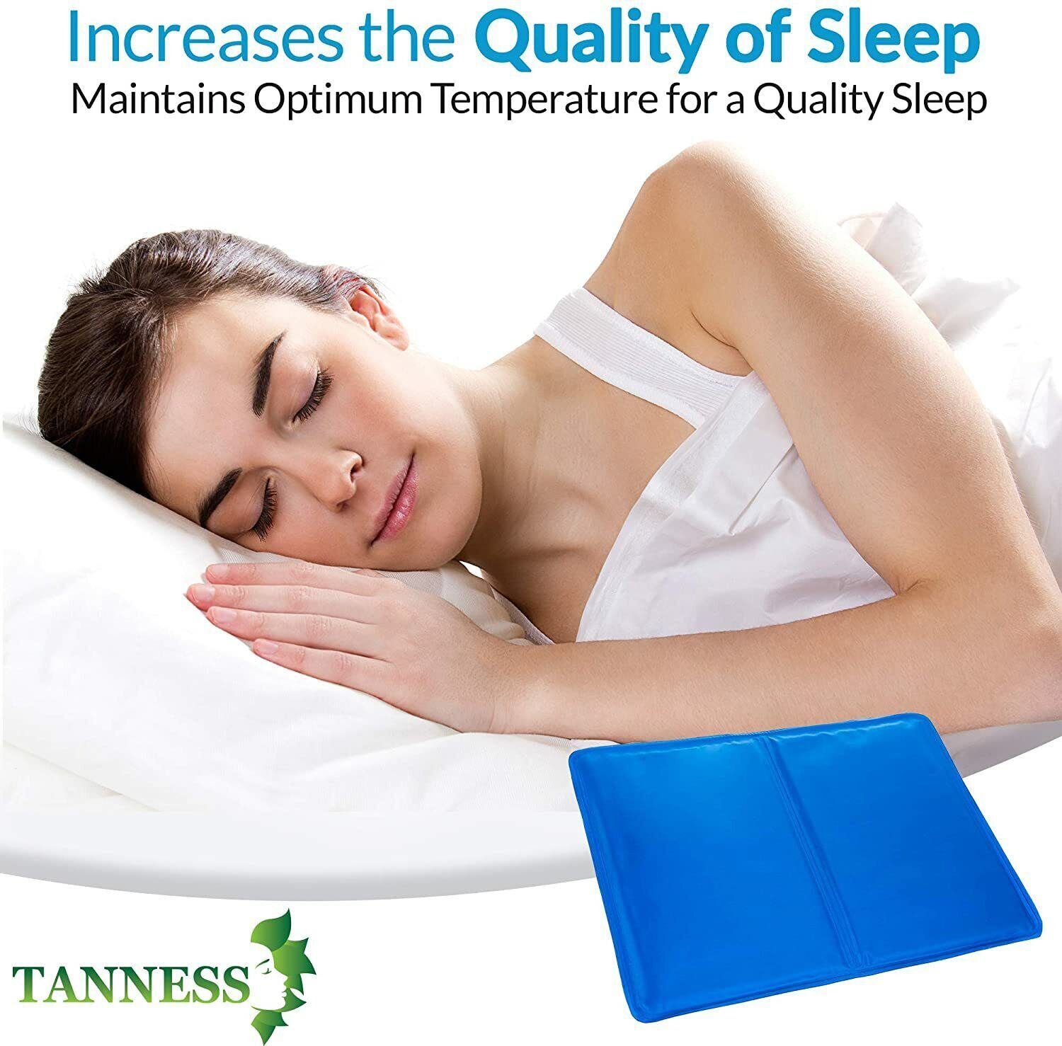 2 x Cooling Gel Pillow Insert Cooling Gel Mat Cushion Seat Bed Sofa