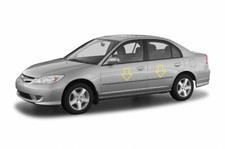 Chrome Door Side Belt Molding Moulding Body Trim For Honda Civic 2001-2005