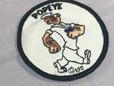 Vintage 1970 s POPEYE THE SAILOR MAN Patch Embroidered NOS NEW Cartoon Character