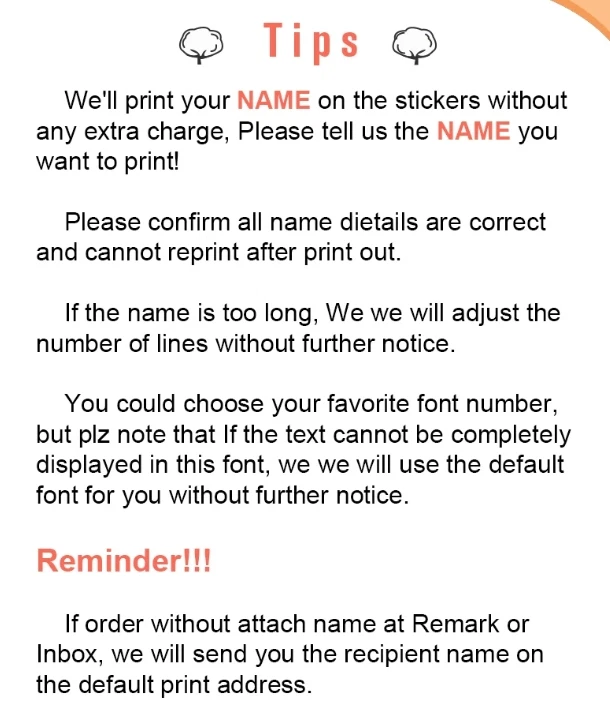 90pcs Name Stickers Custom Personalized Waterproof cute Decals label stationery - Image 3 of 3