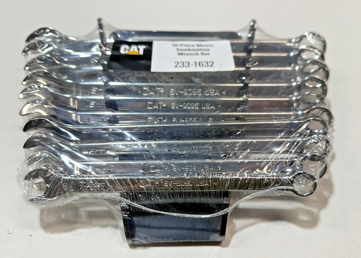 from cat st　10冊 CAT Caterpillar 233-1632 10-piece METRIC Combination Wrench Set