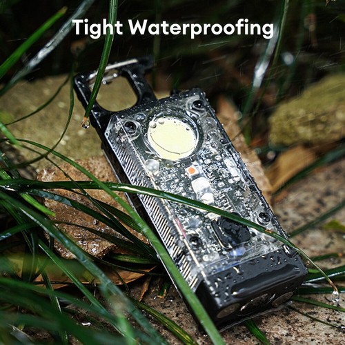 Solar Mini LED Flashlight COB Work Lamp Torch USB Rechargeable Keychain Light - Picture 12 of 19