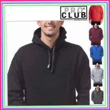 PRO CLUB HEAVY WEIGHT PULLOVER HOODIE MEN SWEATSHIRT HOODED HOODIE SIZE S-5XL