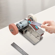 Electric Small Belt Sander&7-Stage Adjustable Polisher with 20pcs Belt 9000r/min