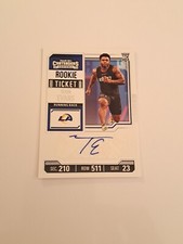 2023 Contenders Football Tiyon Evans Rookie Ticket Auto In Toploader Rams