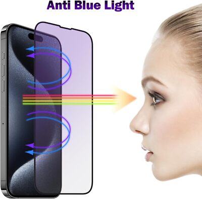 For iPhone 15 /15 Pro/15 Pro Max/15 Plus Anti Blue Light Glass Screen Protector