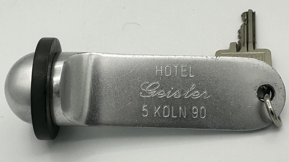 Llavero grueso para habitación de hotel Hotel Geisler 5 Colonia 90 Alemania #304 con parachoques Foto 2 de 4