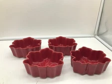 Celebrate It Ceramic 4.5in Red Leaf Ramekin Set of 4 AA01B47030