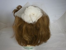 Haute Bride Hair Comb w. Pearl  Swarovski Crystals Silk Tulle Organza Lace New