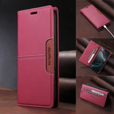 Leather Magnetic Wallet Phone Case For iPhone 16 15 14 13 12 11 Pro Max XR 7 8