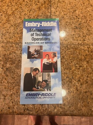 vintage embry riddle management of technical operations bachlor science brochure