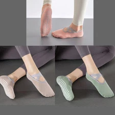 3 Pairs Womens Bella Grip Non-Slip for Ballet Yoga Pilates Barre Socks Gym Sport