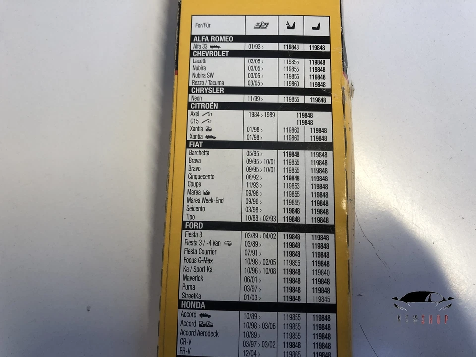 WISCHBLATT ABARTH ALFA CHEVROLET CHRYSLER CITROEN DAEWOO 84-> - Bild 4 von 4