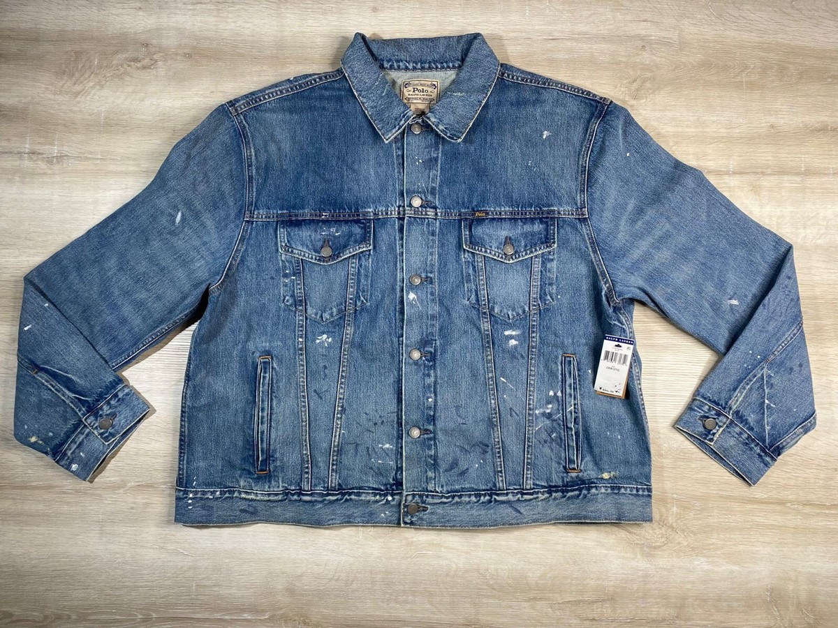 NWT Polo Ralph Lauren Mens Big&Tall Jacket 2XB Paint Splatter