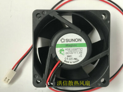 1 pcs   SUNON  Fan   KDE1206PTV1  DC12V 1.4W   6025  6CM  2 Pin cooling fan