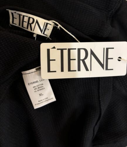 Eterne Women's Black Waffle Knit Long Sleeve T-Shirt Size X/Large - Picture 16 of 17