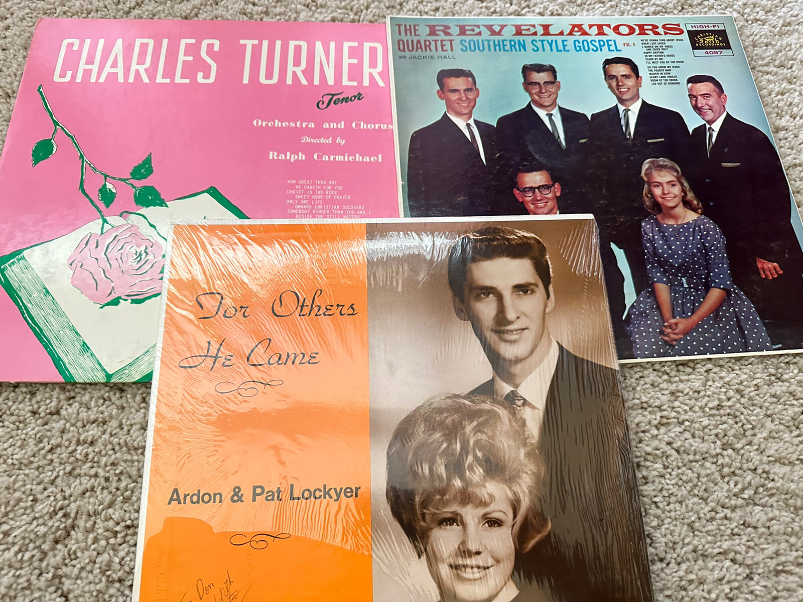 Vintage Christian LP Lot of 3 Hymns Gospel Devotional Vinyl Records-image