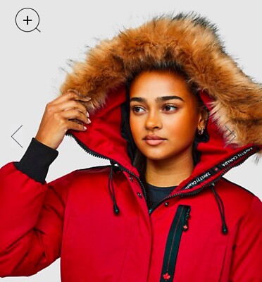 Zavetti Canada Gabellia Crop bomber Jacket Red Size S UK