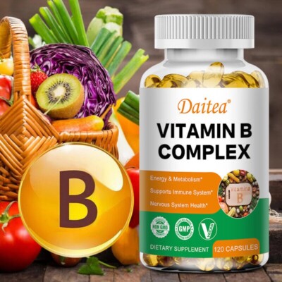 Vitamin B Komplex 120 Kapseln (vegan) B1 B2 B3 B5 B12 + Biotin + Folsäure