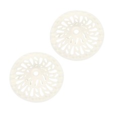 Hair Catcher 3.94" Silicone Hair Stopper Shower Drain Covers White 2Pcs