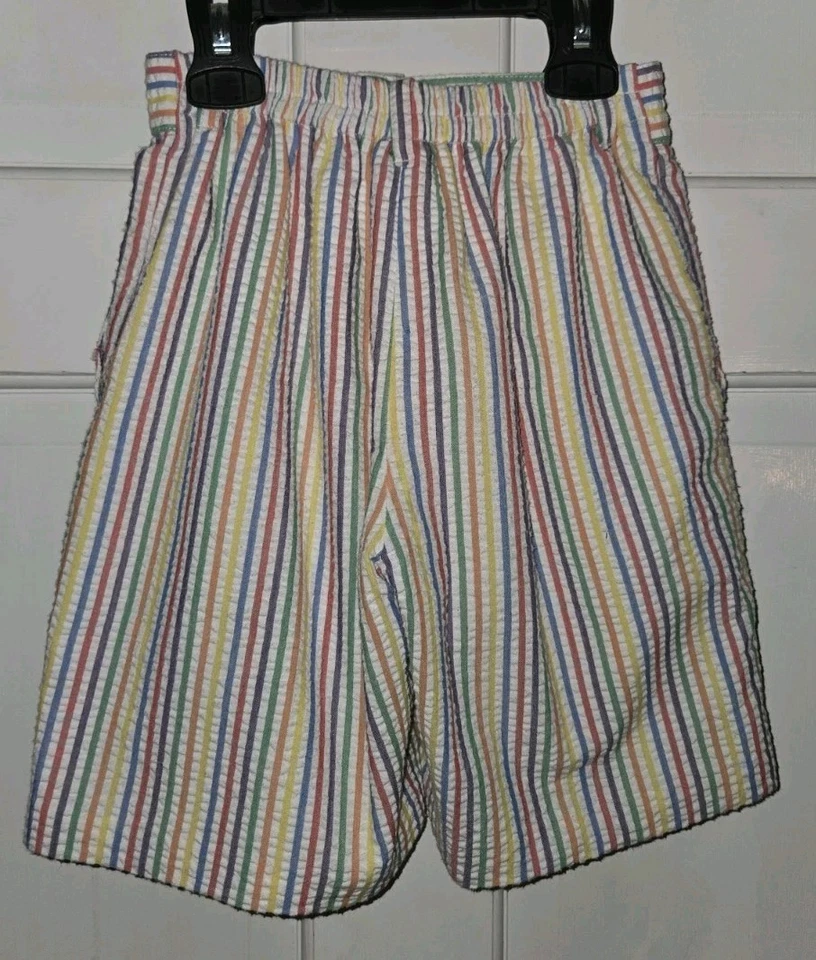 Bermudas plisadas de algodón a rayas arco iris BEAUX ET BELLES. Niños 4 Foto 3 de 4