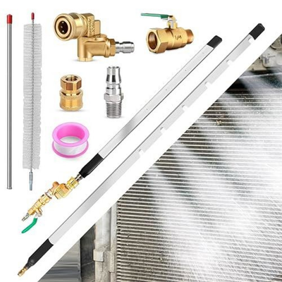 #ad #ad Radiator Cleaning Wand Set 47quot; 24quot; 4500PSI Water Air Dual Use Brush Couplers $88.00