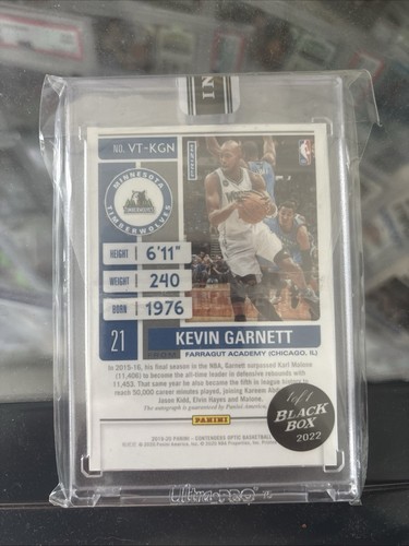 2019-20 Panini Optic Contenders Kevin Garnett 1/1 - Picture 2 of 2