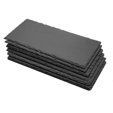 6 Pack 12 x 5.5 Inch Slate Cheese Board Slate Charcuterie Boards Slate Board,...