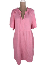Old Navy Crinkle Gauze Midi Dress Sz L Pink Beachy Feminine Cottagecore