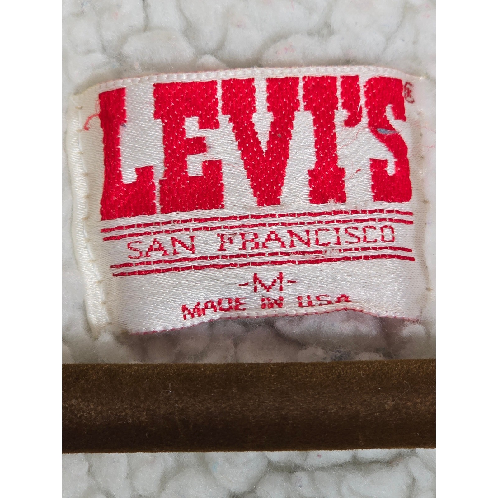 Vintage Levis 70609 0219 Sherpa Lined Denim Jacket Acid Wash Blue Made in USA M thumbnail 2