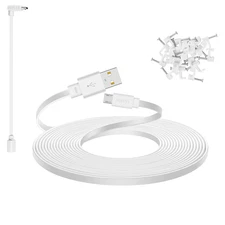 25 Ft Micro USB Extension Cable Compatible with Wyze Cam V4, Wyze Cam Pan V3, Yi