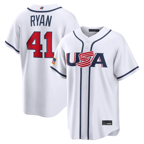 Men's USA Baseball White 2026 World Baseball Classic Home Stadium Jersey